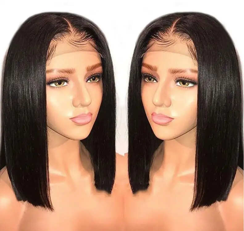 

New Fashion Straight Short BOB Wigs Middle Parting Wig for Women, Natural color