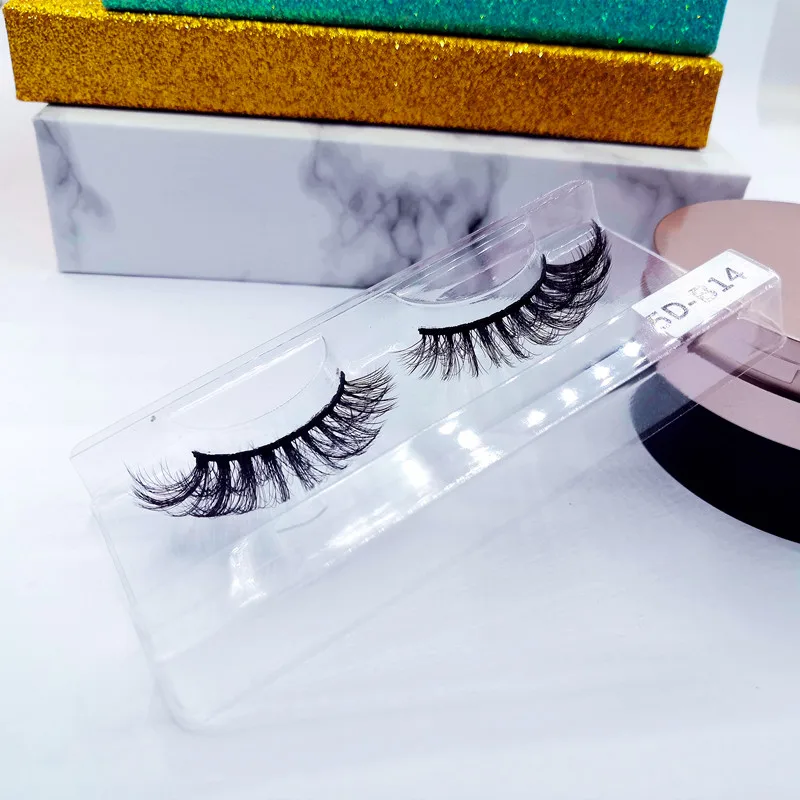 

Y B Create your own brand 5d 18mm faux mink lash curly handmade soft false eyelashes custom packaging, Natural black lashes