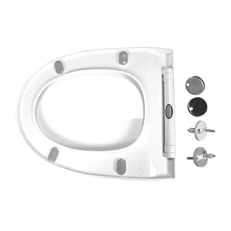 

HFYJM01 Bathroom accessories one piece toilet high quality ultra slim moon ship tow pieces toilet seat cover, White