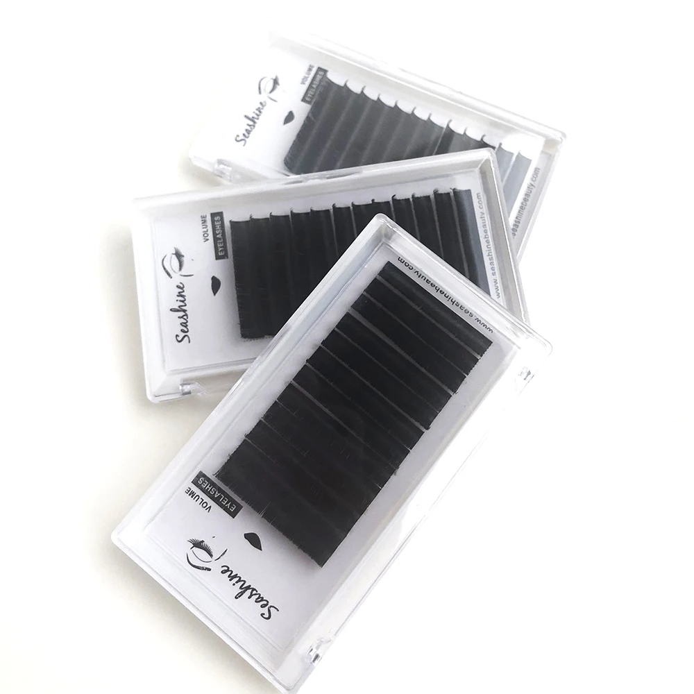

Wholesale korean silk false russian volume individual eyelashes extensions, Black