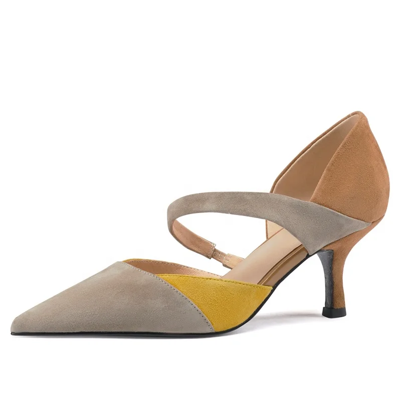 

2021Elegance ladies sandalias pointed toe stiletto high heels pumps shoes sandels for women