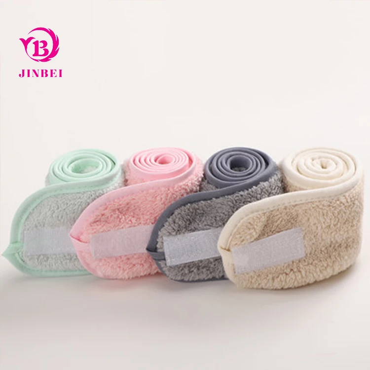 Custom Logo Spa Facial Headband Terry Cloth Spa Headband Stretch Towel