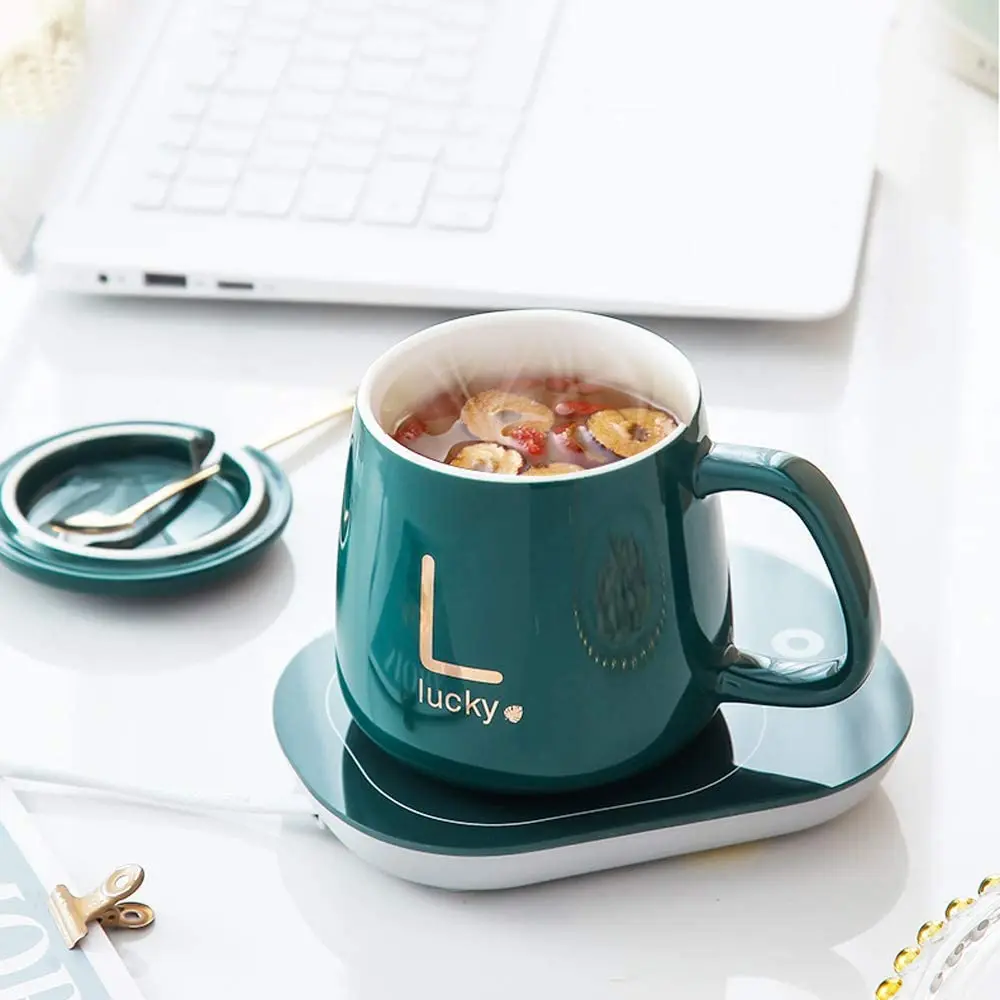 

Wholesale 350ML Bone china Mug Constant Temperature 55 Degree Electric Mug Warmer Coffee For Desk, Custom color