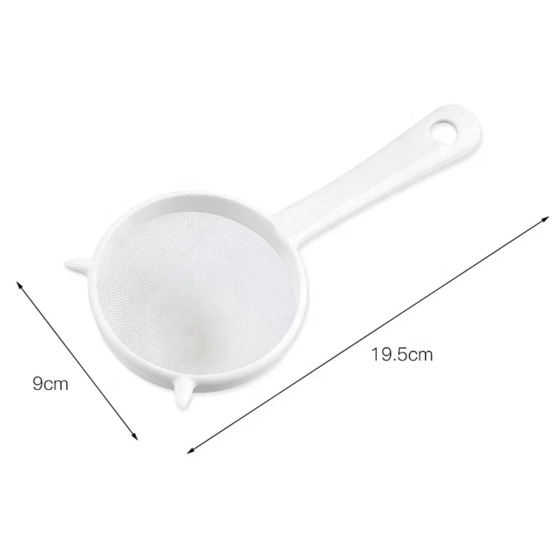 

Kitchen Reusable Handheld Plastic Screen Tea Leaf Strainer Flour Sieve Colander Mesh Sieve Filtering Food Kitchen Accessories, As the picture