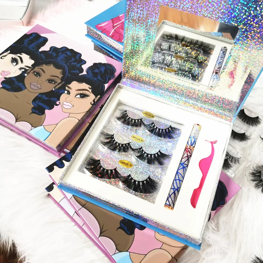 

Handmade 3d mink eyelashes with custom logo eyelash case lashes vendor