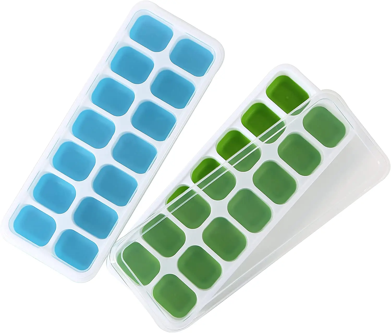 

soft and stackable easy release 14 Ice Cube molds Ice Cube Trays Weaning Ice Cube Maker for Whiskey, As the picture