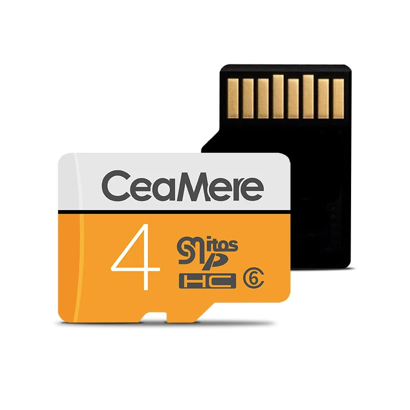 

Ceamere High Quality White Orange 4GB SD Card Camera Micro Memorias TF Carte Class 10 8GB 16GB 32GB 64GB 128GB 256GB 4GB SD Card