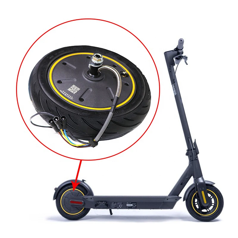 

The Gen 2 Version Original MAX G30 Scooter 350W Wheel Serial Number 9 Hub Motor 10inch Tubeless Tire with Powerful Engine Motor, Black+yellow
