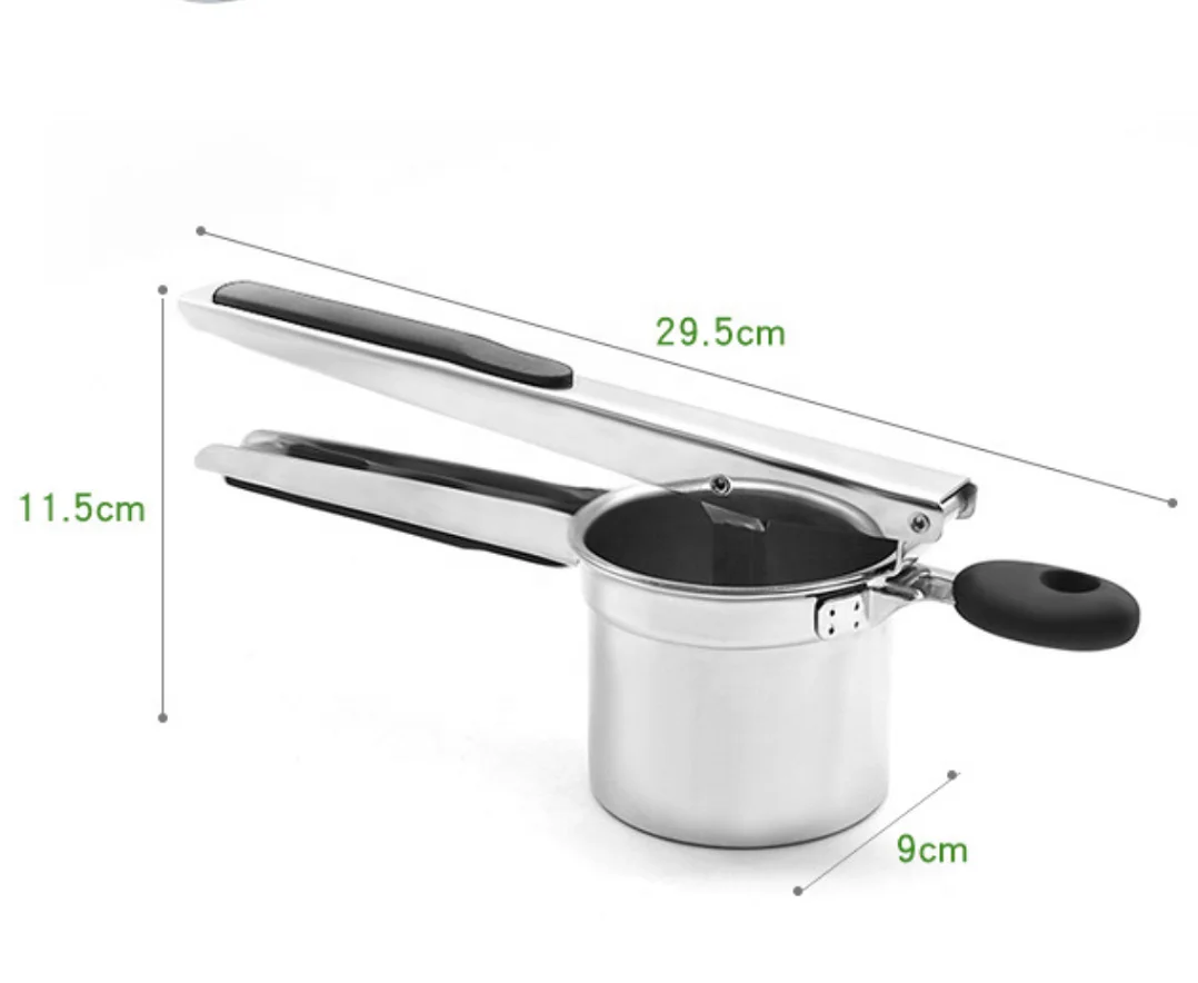 

Stainless steel manual juicer, household potato masher, Silver