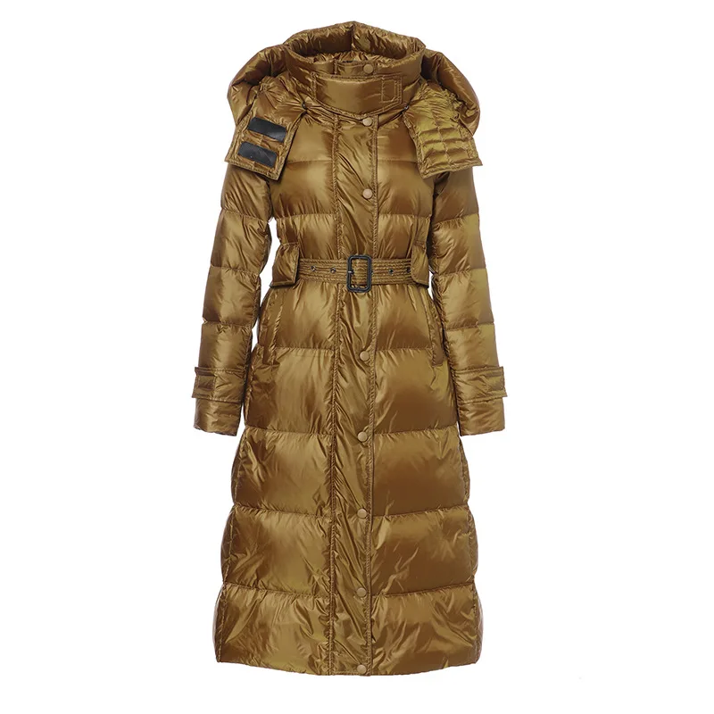 

Wholesale winter down jacket women long down jacket super hat A-line skirt, Customized color