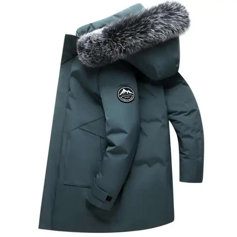 

Custom High Quality Waterproof Men's Duck Down Coats Thick Warm Hooded Black Winter Puffer Jacket Plus Size Men Down Jacket