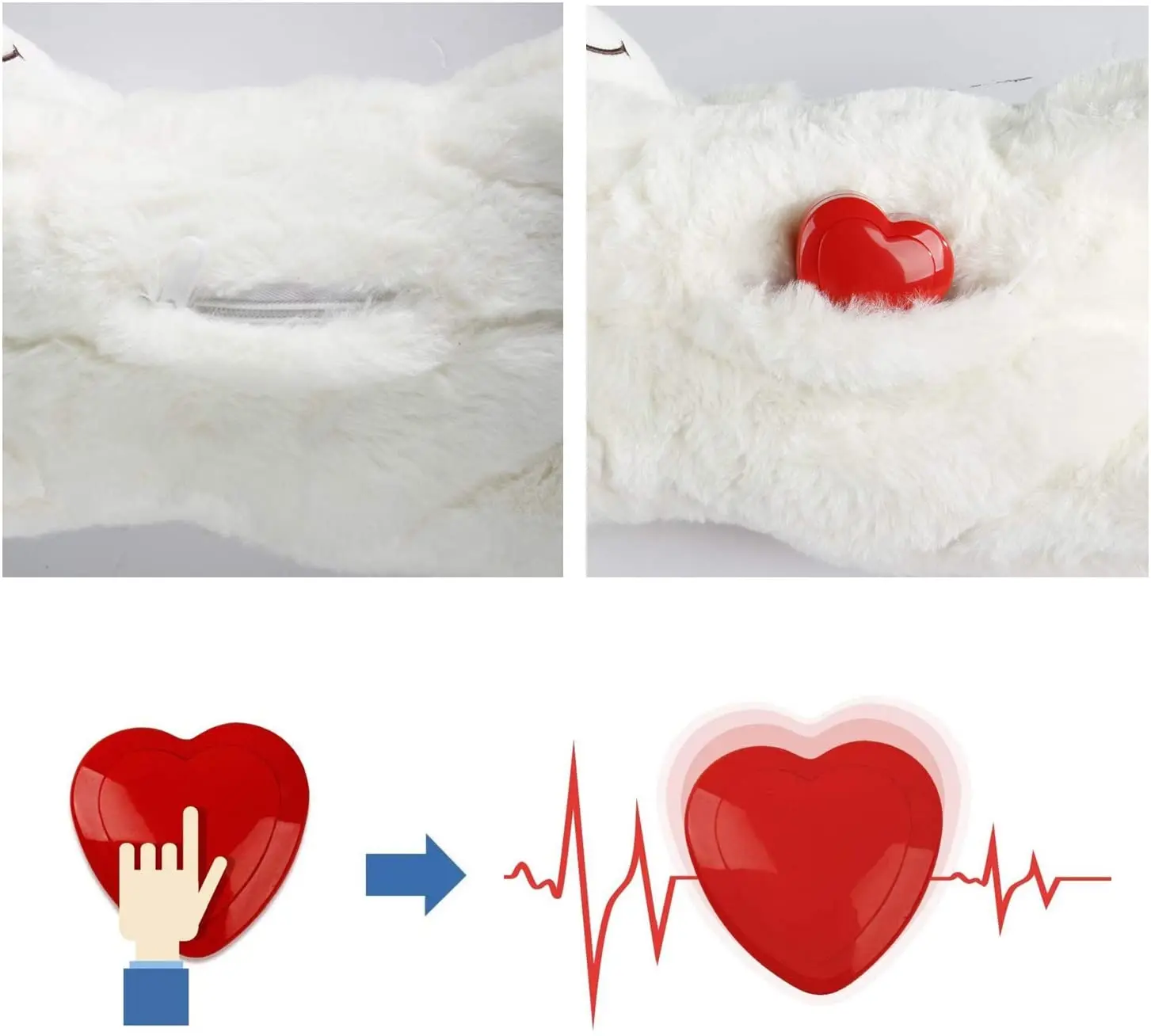 B016 Hot Sales Pet Products Funny Dog Doll Heartbeat Plush Toy Stuffed Animal Sheep Soft Dog