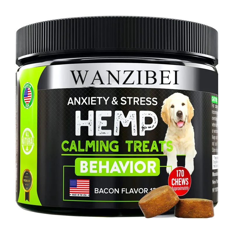 

Calming Treats for Dogs - 170 Soft Chews - Dog Anxiety Relief - Natural Calming Aid - Stress