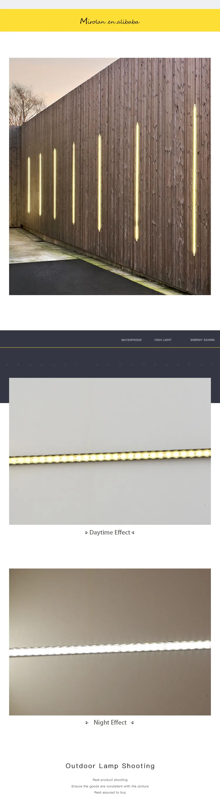 3 years warranty Warm White battery powered led wall washer light