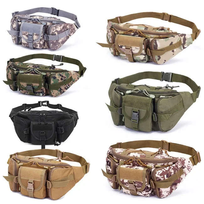 

Military Fanny Packs Hip Belt Pouch Bag Tactical Waist Pack Bag for Hiking Climbing Outdoor Bumbag