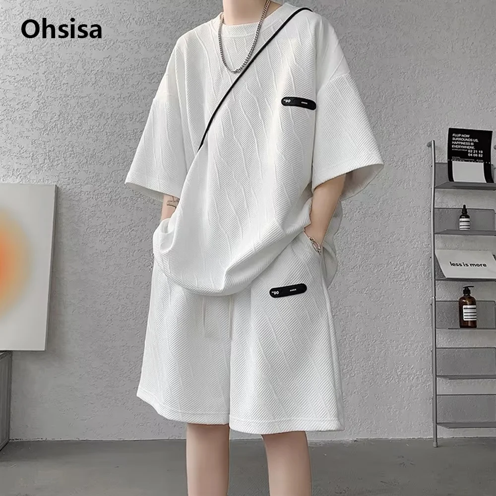 Korean Style Sports T shirt Shorts Set