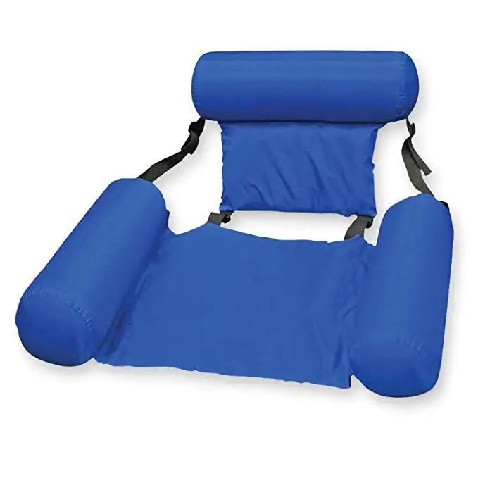 

Swimming Foating Chair Foldable Pool Seats Inflatable Bed Lounge Chairs for Adult with free air pump, Blue,red,green,orange