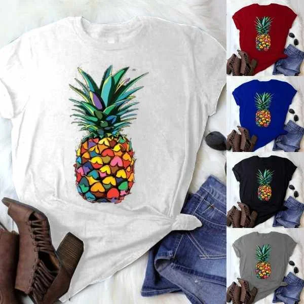 

design short sleeve printing Short sleeve pineapple, As pictures