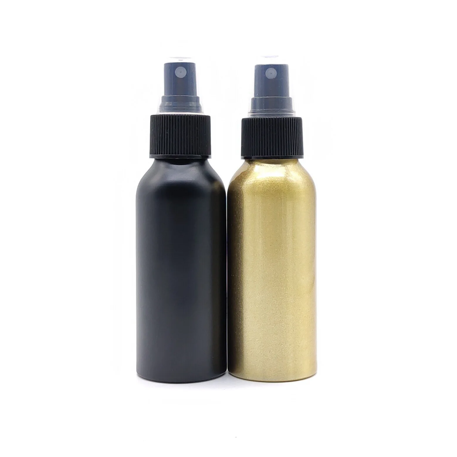 

Manufacture sale 100ml aluminum spray screw bottle with pump and black nozzle