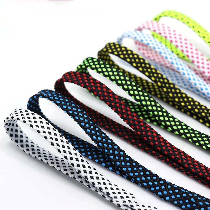 

Custom Shoelace Charm Latest Yezzy Oem Military Hollow Blue Polyester Pattern Polka Dot Shoe Laces, Picture color