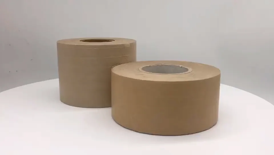 Reinforced Brown Kraft Paper Gummed Tape With Fiber Jumbo Rolls Buy