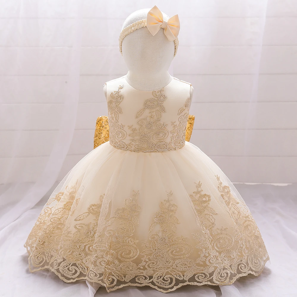 

MQATZ Summer Golden Girls Party Dress 0-6Y Tulle Flower Girl Birthday Wedding Ball Gown L2023XZ