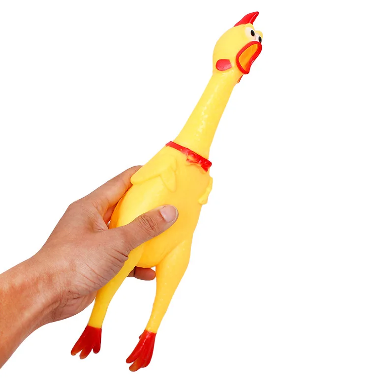 
Squeaky dog toy Screaming Chicken pet chew toy Silicone dog toy 
