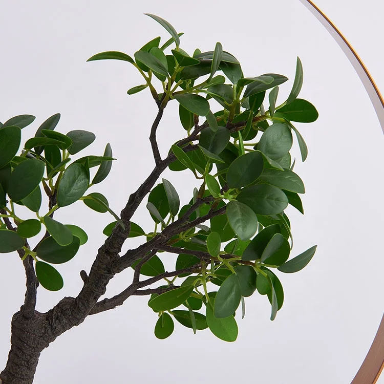 
Artificial wholesale metal marble green plant simulation furnishing article for home decor 