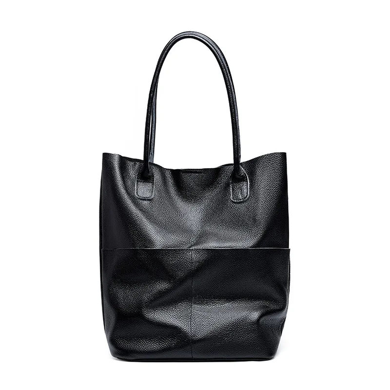 

2019 Fashion New Women Genuine Leather Handbag Quality Leather Tote Bag for Women