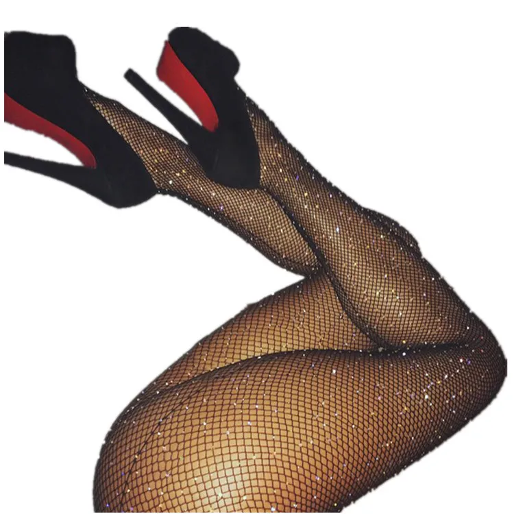 

2020 Wholesale young Japanese diamond fishnet stockings sexy office stockings