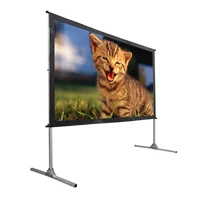 

OEM office wholesale outdoor matte white portable stand office fast folding projection projector screen with stand
