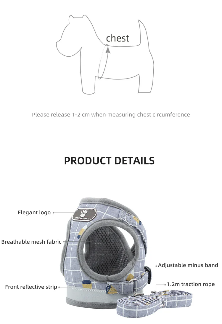 Pet supply hot products Reflective dog walking belt suit