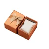 Luxury smart watch packaging box contracted orange bowknot sheet installs watch case to contain velvety small pillow only