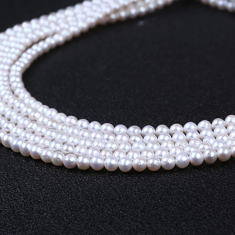 

Wholesale  Round White Chinese Akoya Pearl Loose Strand Necklace