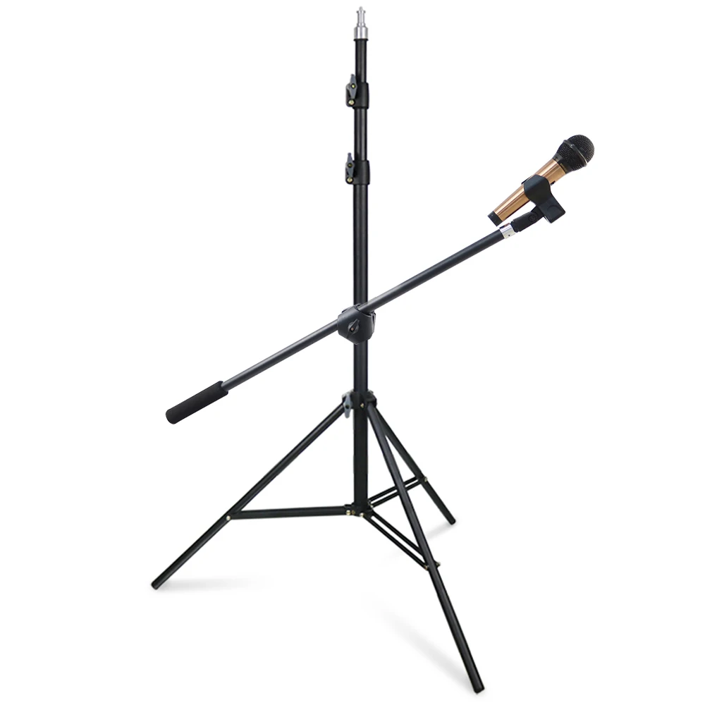 

Mic stand tripod holder microphone hip-hoop with Adjustable Arm Stand Suspension Scissor Arm with Pop Filter