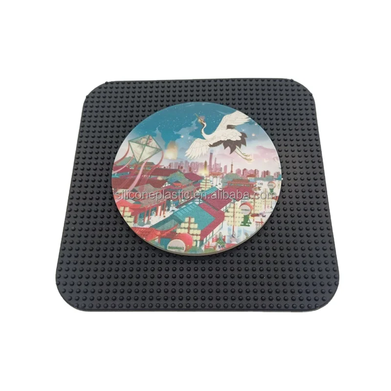 

2021 new custom design China factory supplier silicone coasters for drinks, Customized color