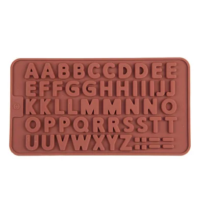 

Crystal Dropping English Letter Plastic Mould Kids Pendant DIY Manual Silicone Cake Mold, Brown