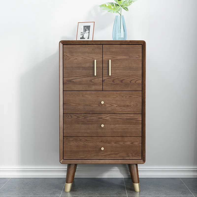 product-2020 Hot Sale Eco-Friendly walnut color Cheap Tall Storage Cabinet Wooden 3drawers Chest Of 