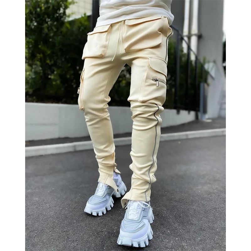 

CKCG150 2021 Reflective Sport New Fashionable Hot Selling Men Cargo Trouser Streetwear Cargo Pants Men Pants Cargo, Blue,white