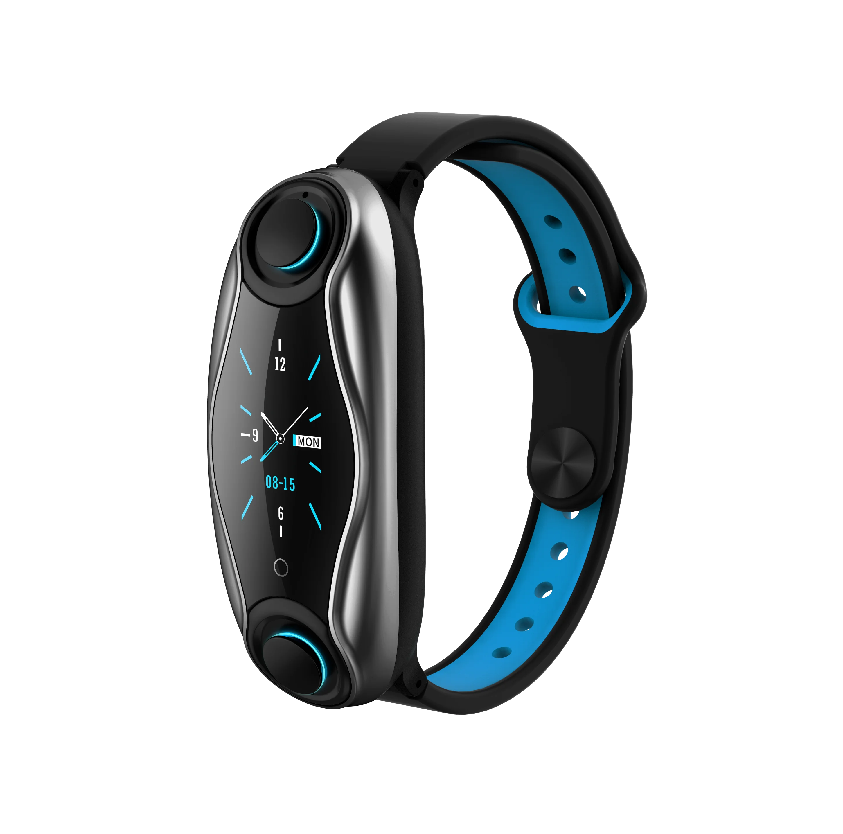 

2020 portable smart watch and earphone 2 in 1 H09 waterproof amazfit Apply to xiaomi sport band Heart Rate Blood Pressure LT04, Black blue