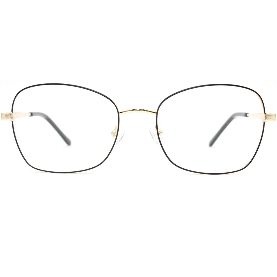 

Oval Optical Glasses Frame Black And Gold Fashion Metal Glasses Frame Factory Direct Sales, 3 colors
