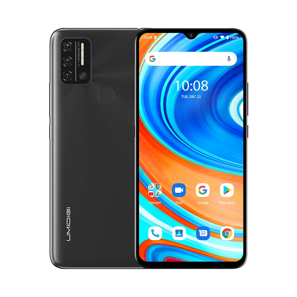 

UMIDIGI A9 Android 11 Global Version Smartphone 13MP AI Triple Camera 3GB 64GB Helio G25 Octa Core 6.53" HD+ 5150mAh Cellphone