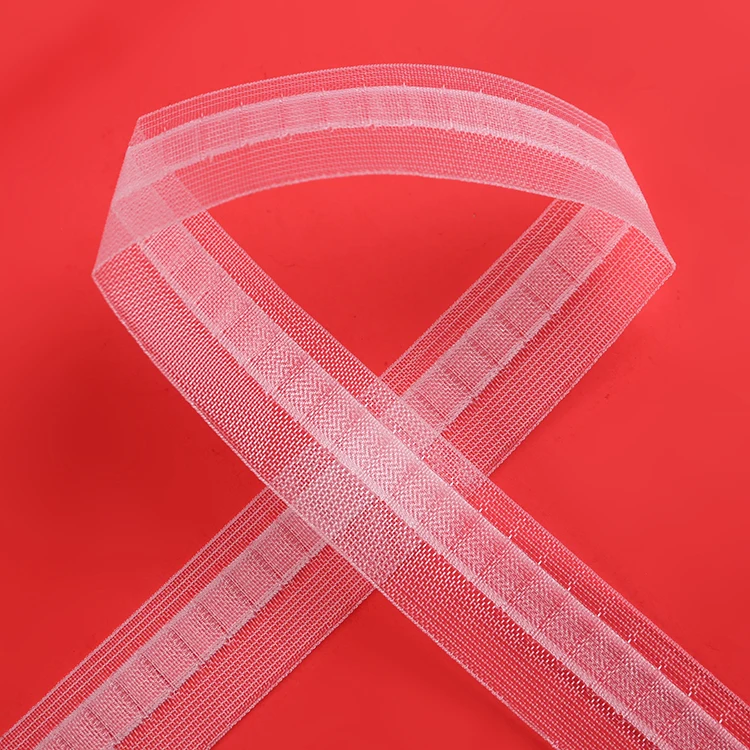 
New Design wholesale transparent high quality heading rufflette pleats wave curtain tape 