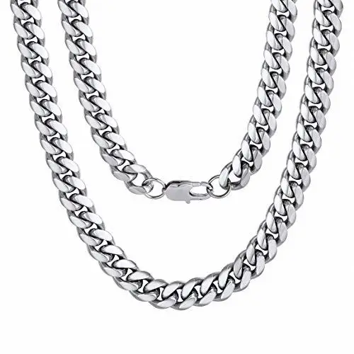

Hot Sale Hip Hop Customized Size Fashion Stainless Steel Chain Hecklace Jewlery,Chains Men Necklace, Silver color