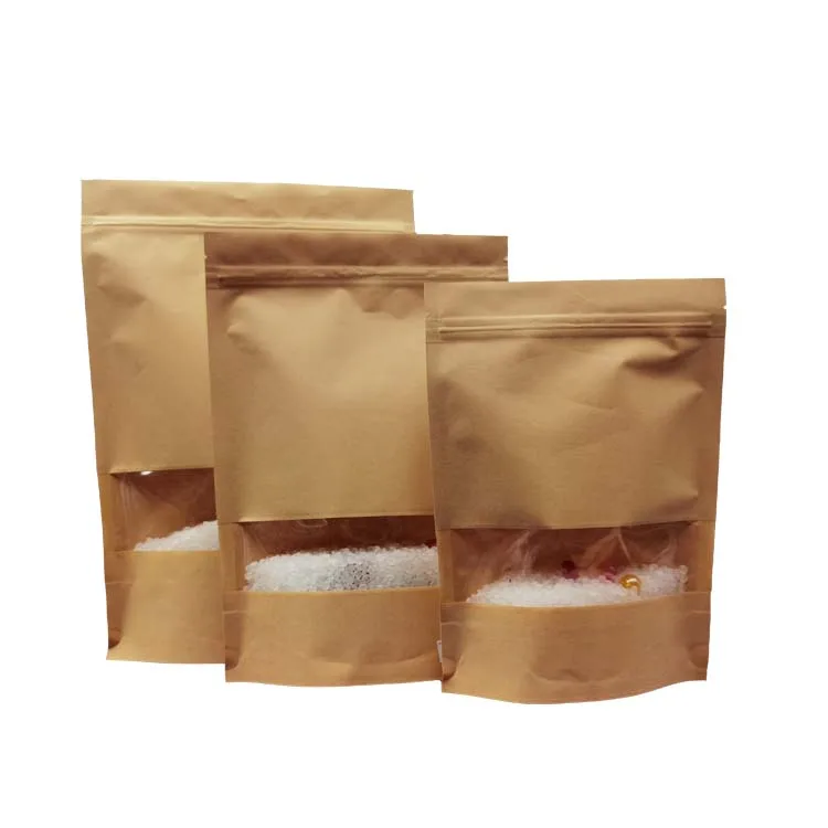 resealable paper bolsas with window