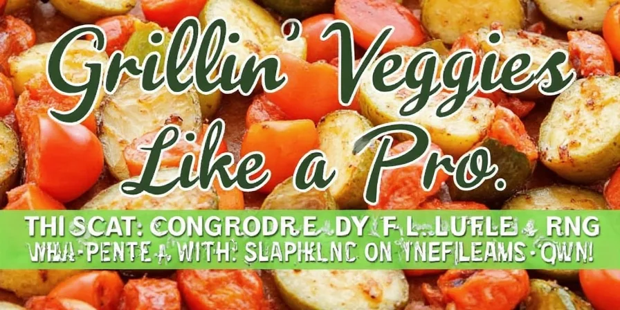 Colorful grilled vegetable platter