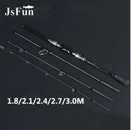 

Lure Fishing Rod Carbon Spinning/Casting Double Wheel Seat Multi-function1.8M2.1M2.4M2.7M3.0M Portable Fishing Rod, As the picture