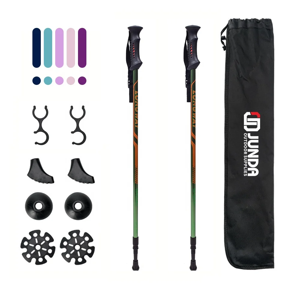 

high quality foldable crutch carbon nordic sticks walking pole trekking, Customized