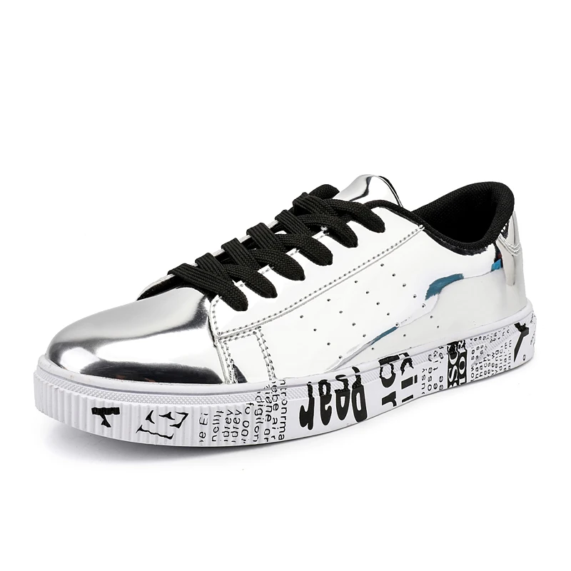 

gold shinning patent unisex size sneaker shoes LOW CUT walking women man and durability casual lady men lifysyle sneaker