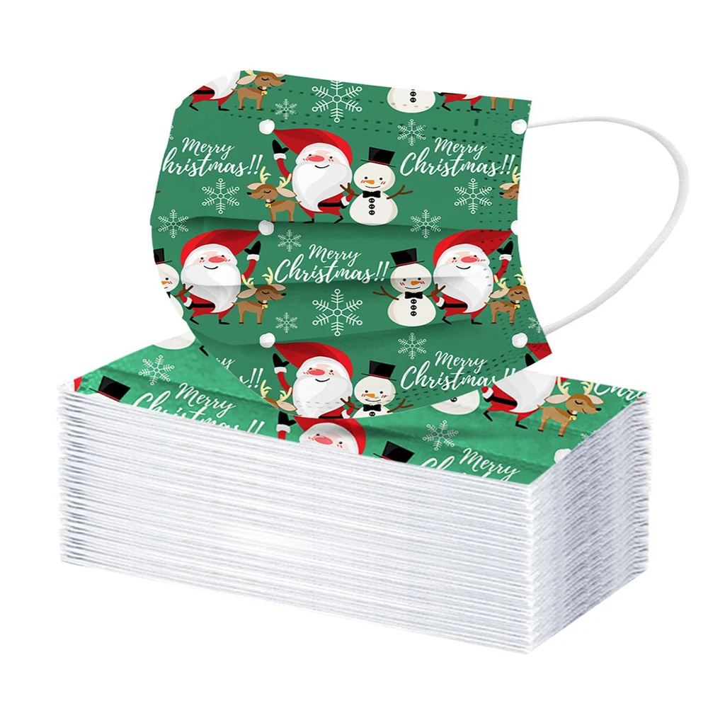 
Christmas Mask Xmas Disposable Facemask Party Face Cover Factory Directly supplied Mask 